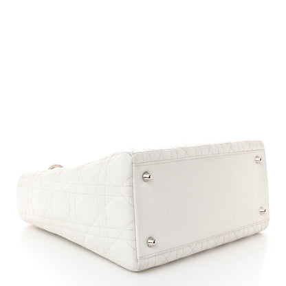 Christian Dior Lambskin Cannage Medium Lady Dior White 4 of 17