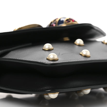 Gucci Nappa Pearl Studded Mini Queen Margaret Broadway Shoulder Bag Black 9 of 11