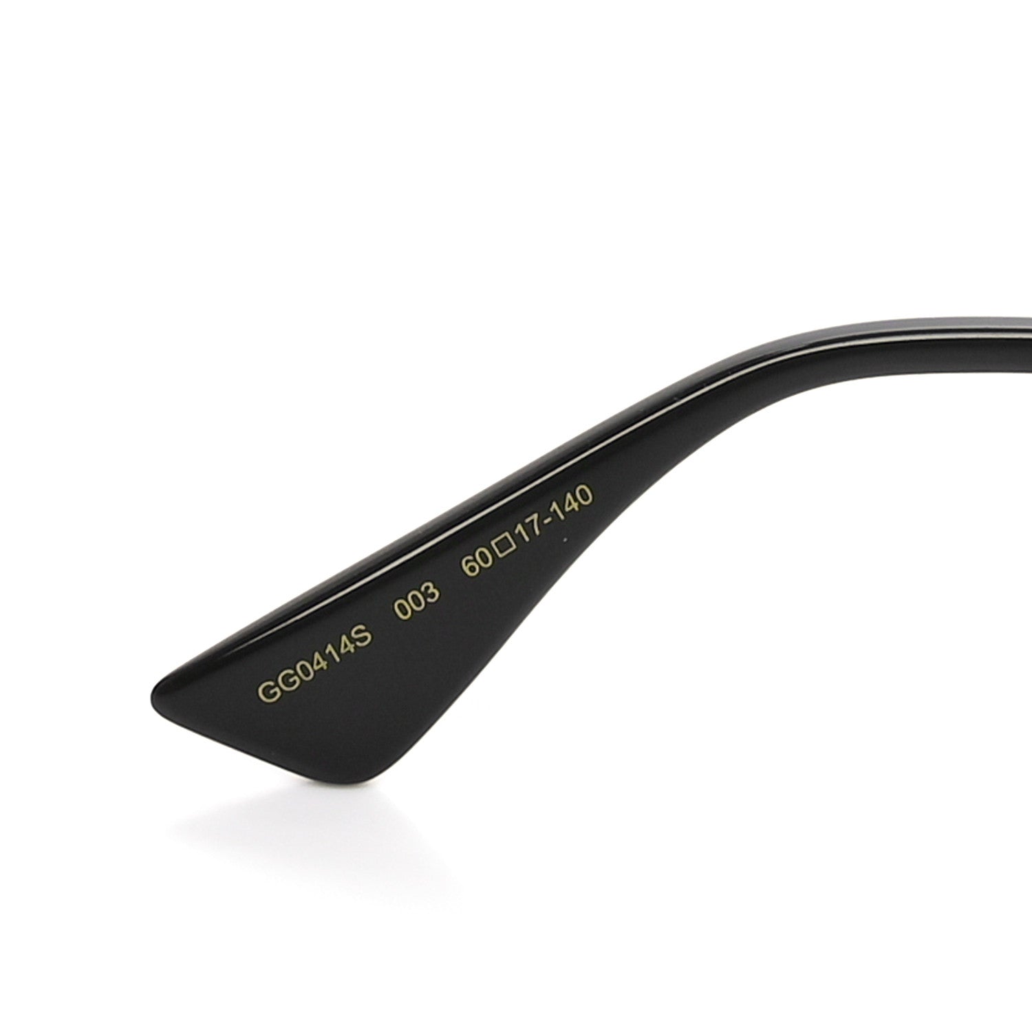 Gucci Metal Rectangular Frame Sunglasses GG0414S Gold Multicolor 6 of 8