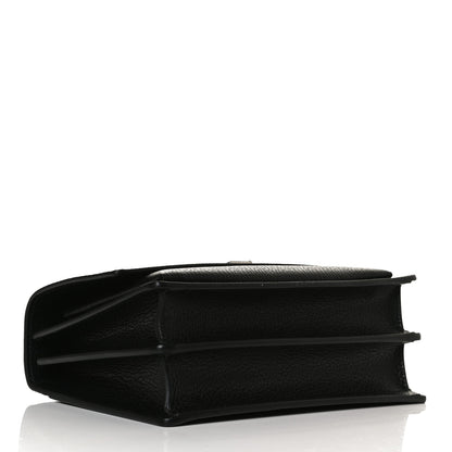 Saint Laurent Grained Calfskin Medium Monogram Sunset Satchel Black 4 of 15