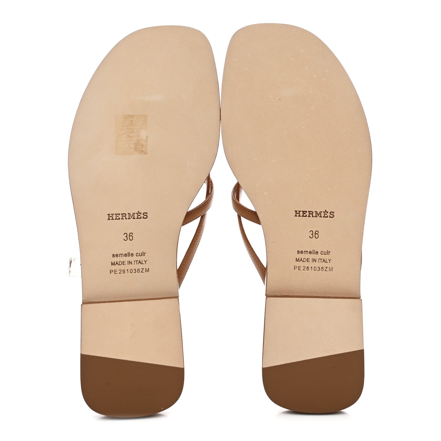 Hermes Calfskin Miss Sandals 36 Naturel 1828709 – FASHIONPHILE