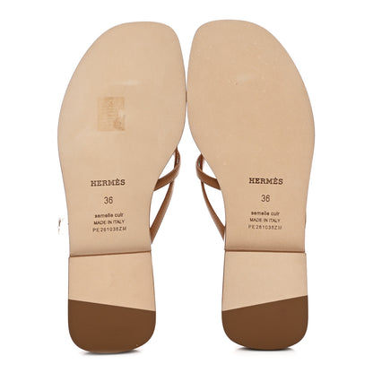 Hermes Calfskin Miss Sandals 36 Naturel 6 of 8