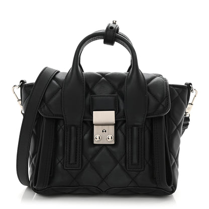 3.1 Phillip Lim Calfskin Quilted Mini Pashli Satchel Black 1 of 9