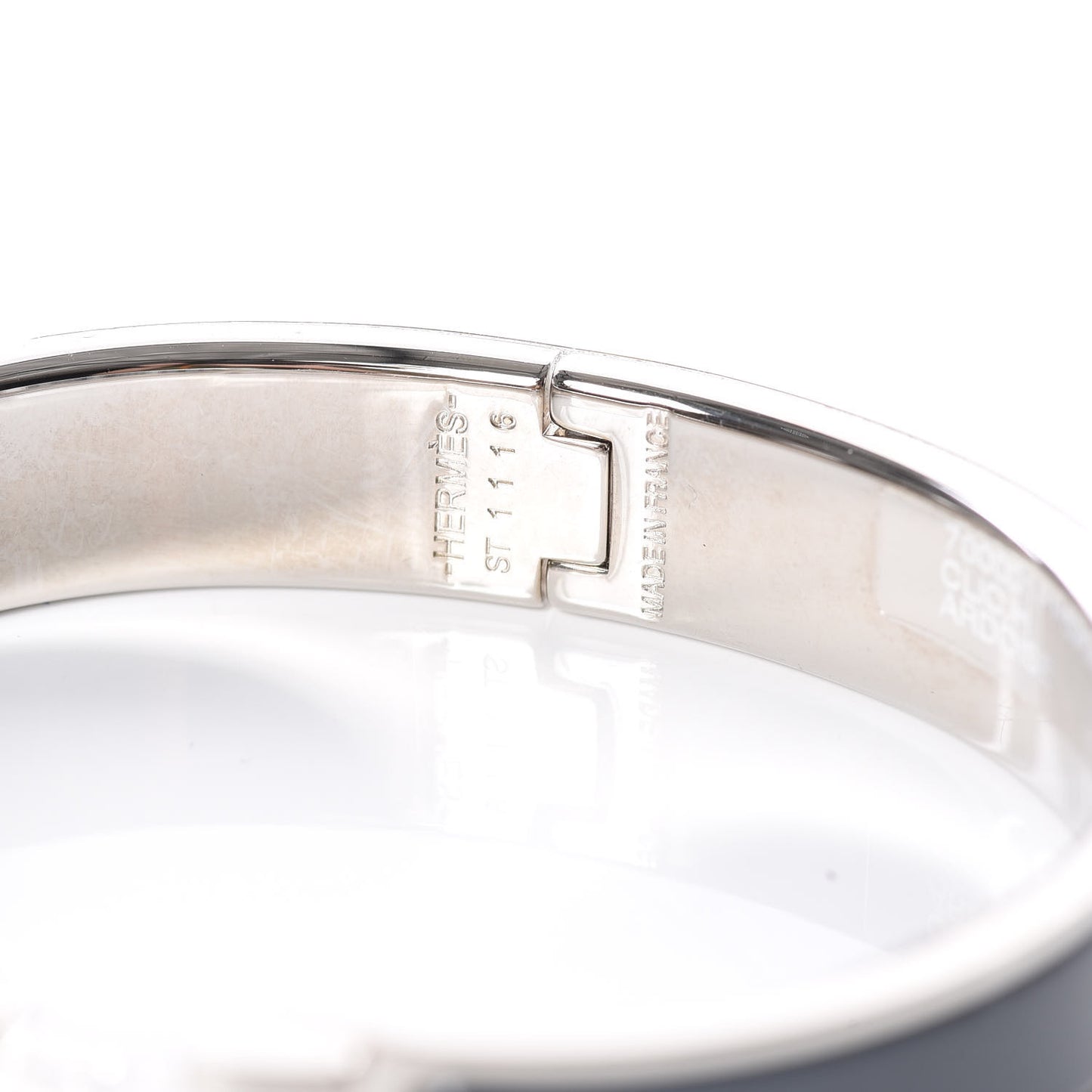 Enamel Narrow Clic Clac H Bracelet GM Ardoise