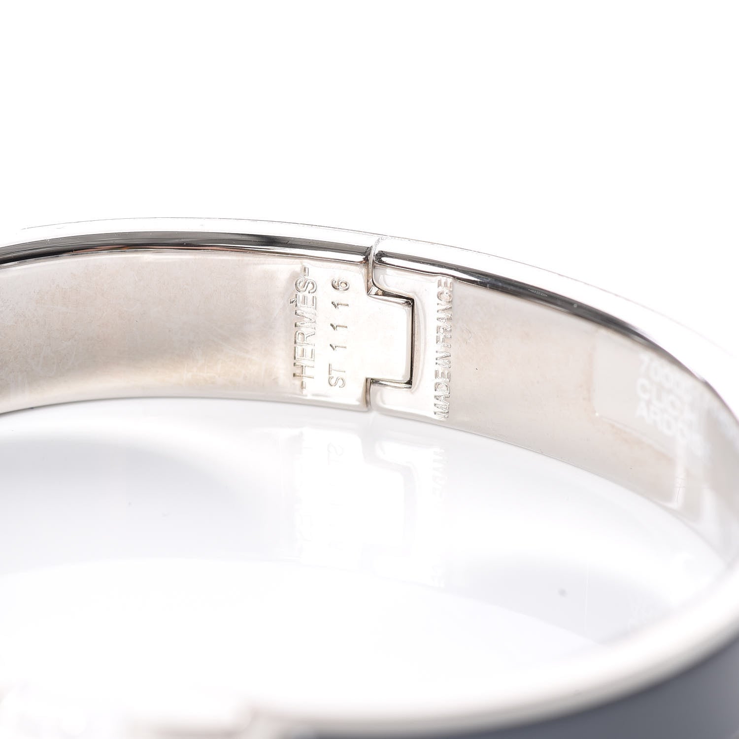 Hermes Enamel Narrow Clic Clac H Bracelet GM Ardoise 4 of 4