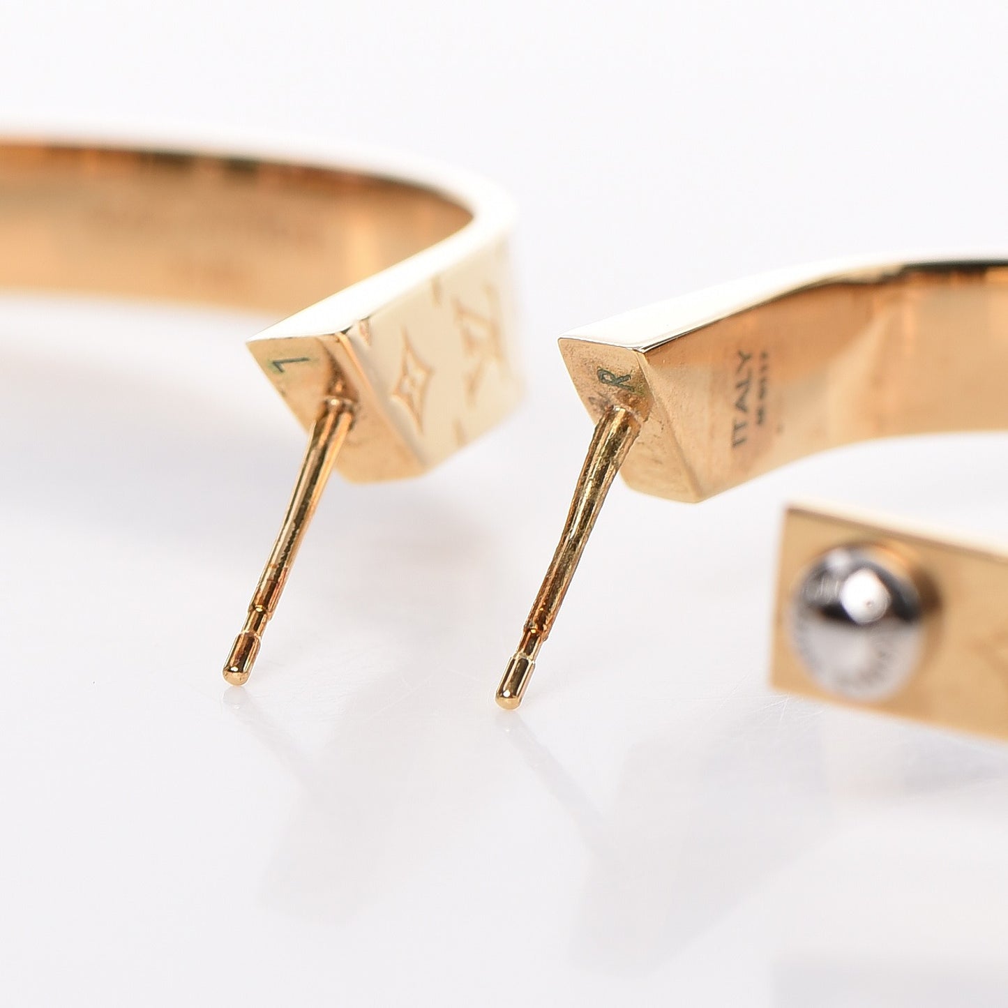 Nanogram Hoop Earrings Gold