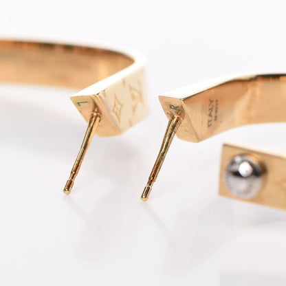 Louis Vuitton Nanogram Hoop Earrings Gold 7 of 8