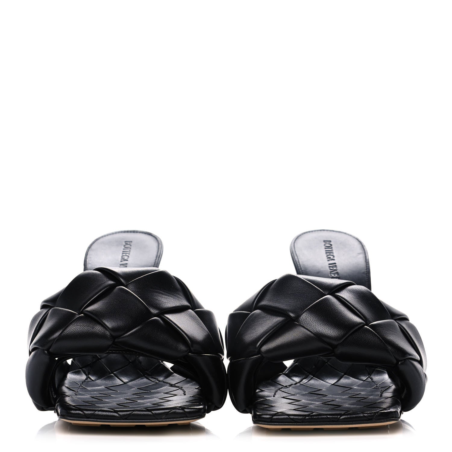 Bottega Veneta Nappa Maxi Intrecciato Lido Mule Sandals 39 Black 2 of 9