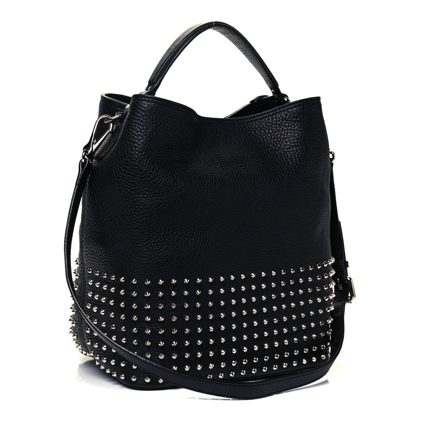 Calfskin Studded Medium Susanna Hobo Black