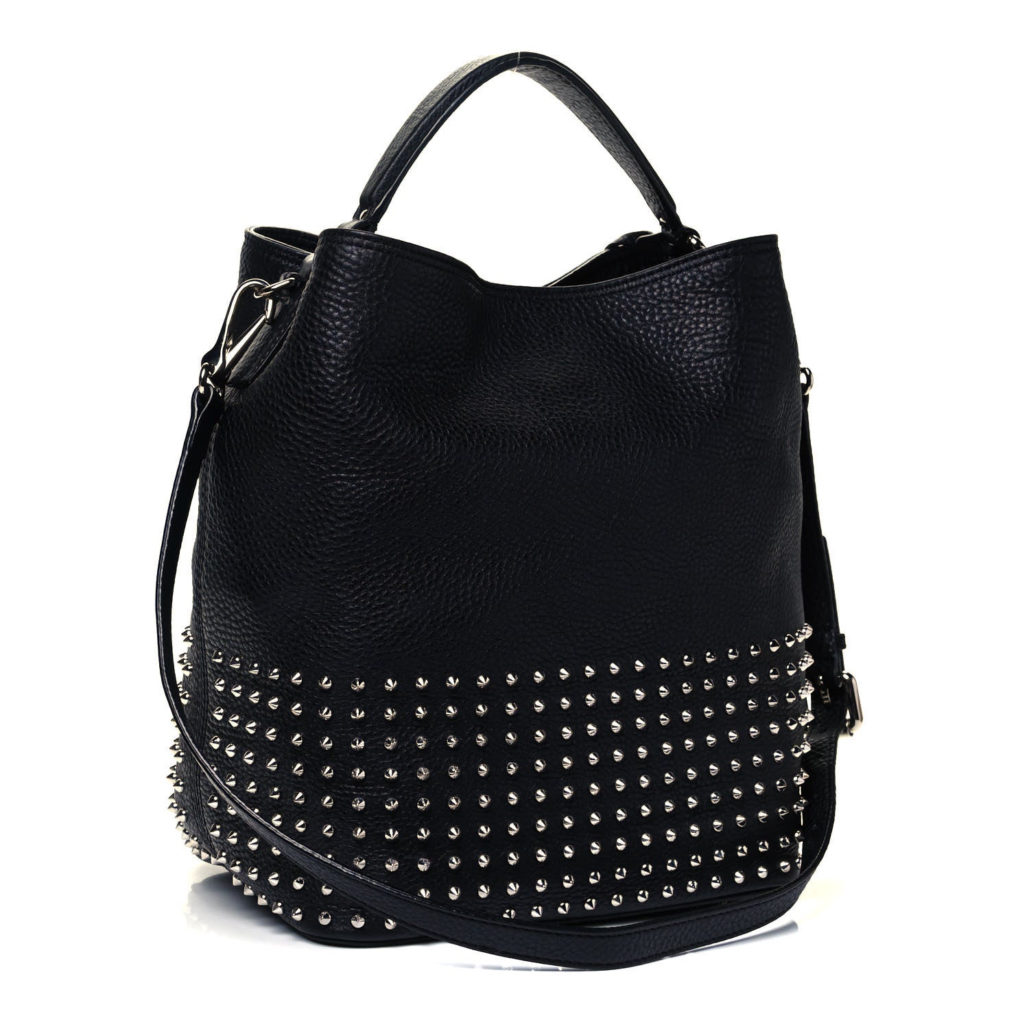 Burberry Calfskin Studded Medium Susanna Hobo Black 3 of 9