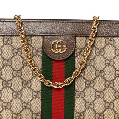 Gucci GG Supreme Monogram Web Small Ophidia Chain Shoulder Bag Brown 9 of 11