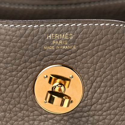 Hermes Taurillon Clemence Lindy 26 Etoupe 6 of 10