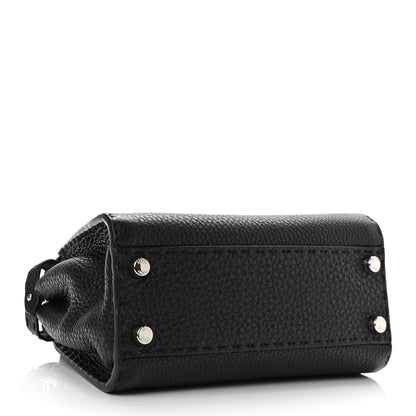 Fendi Cuoio Romano Selleria Bi-Color Mini Peekaboo Iconic Satchel Black Mou 5 of 10