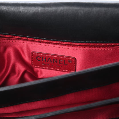 Chanel Lambskin Tweed Large Camellia Petals Flap Black 8 of 10