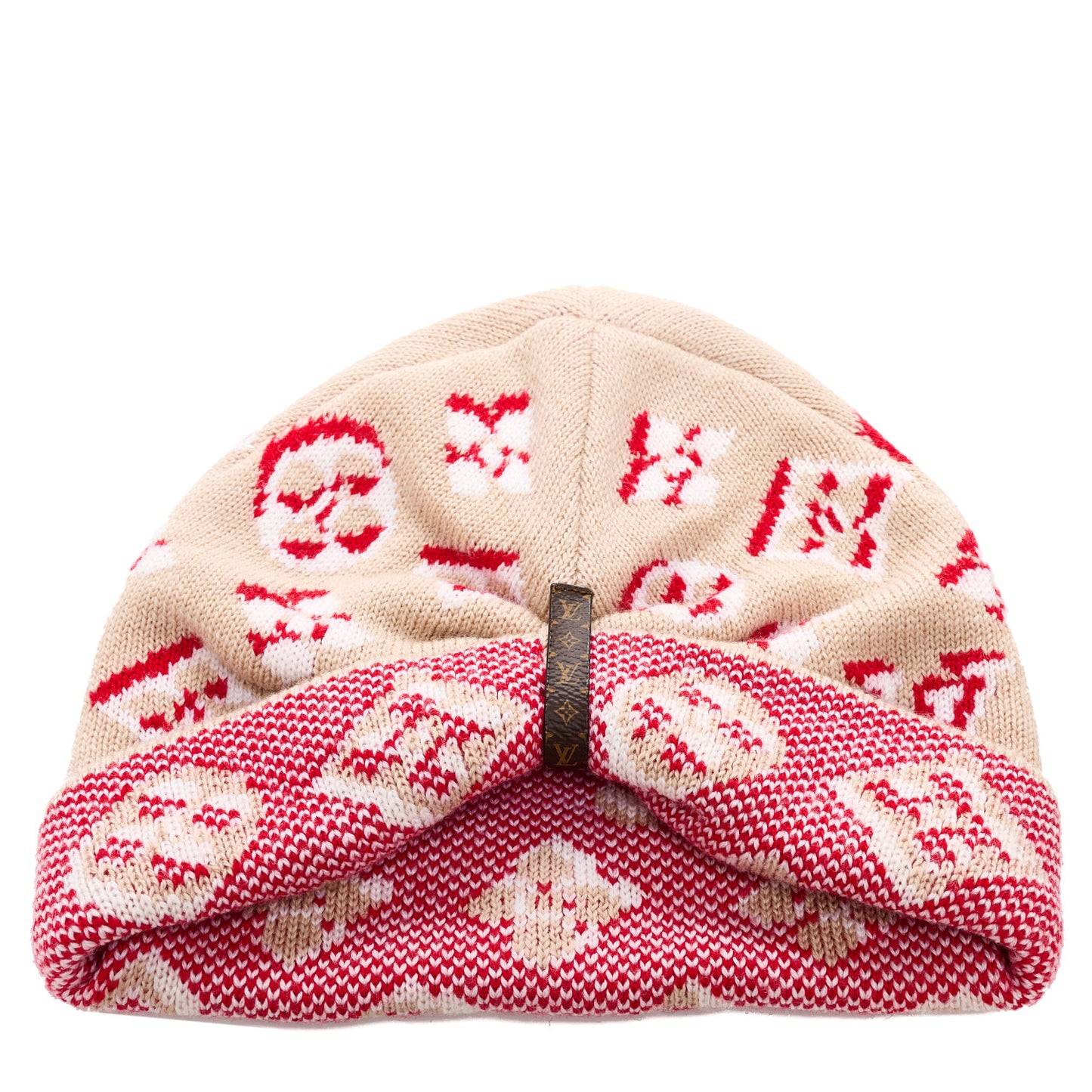 Wool 3D Monogram Hat Beige