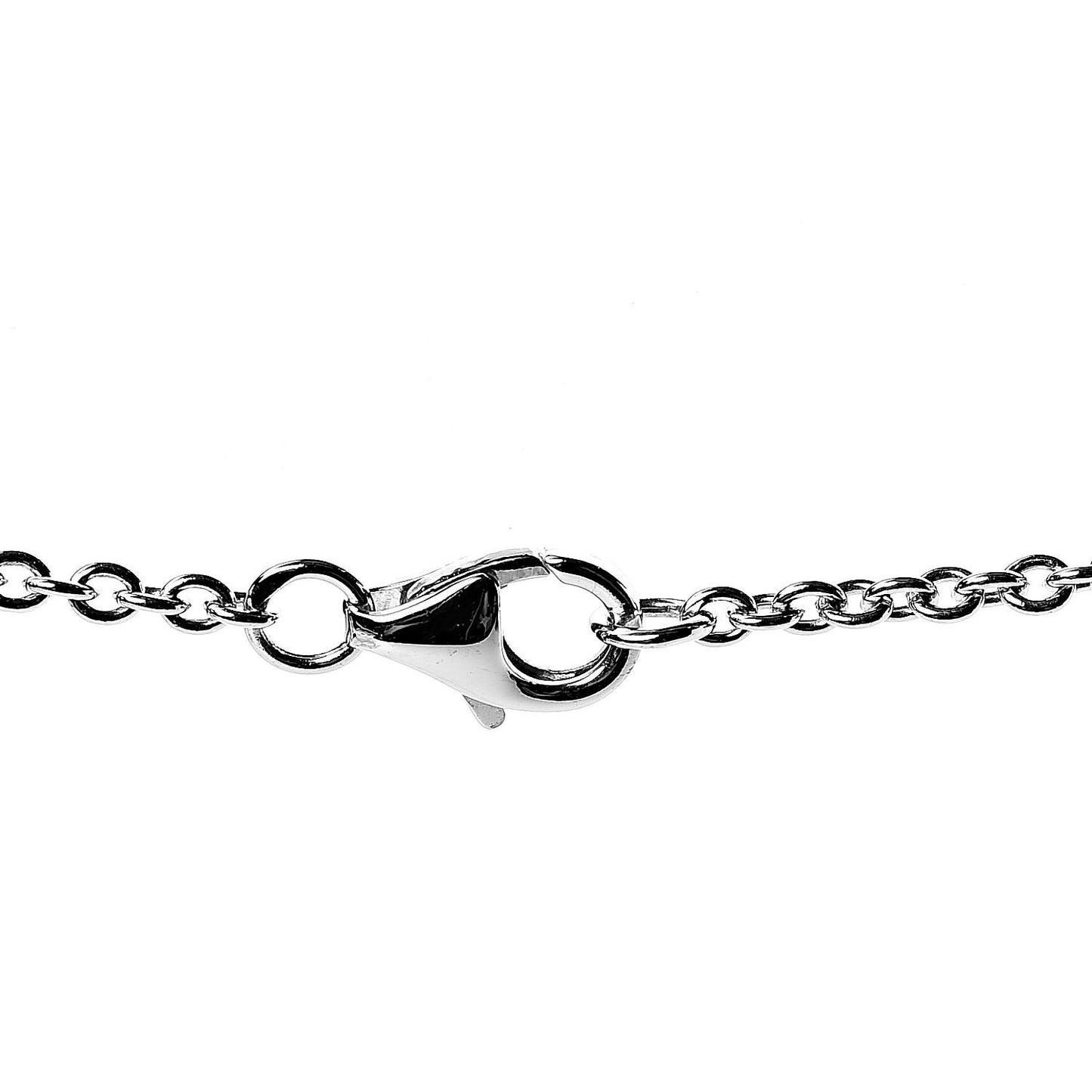 18K White Gold Interlocking LOVE Necklace
