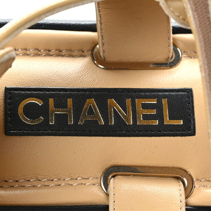 Chanel Lambskin Quilted Platform Sandals 41 Beige Black 9 of 9