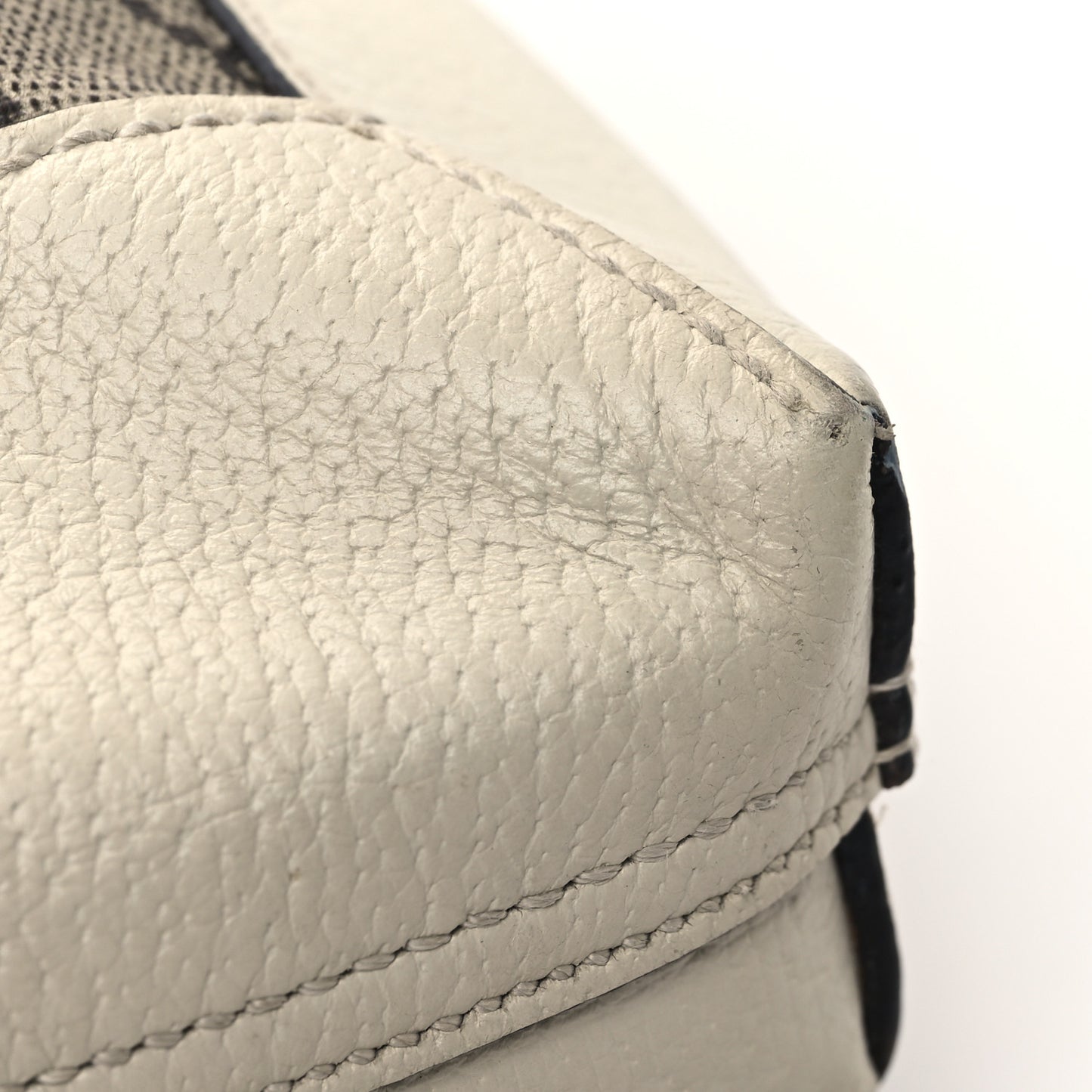 GG Supreme Monogram Flora Web Ophidia Vertical Shopping Tote White