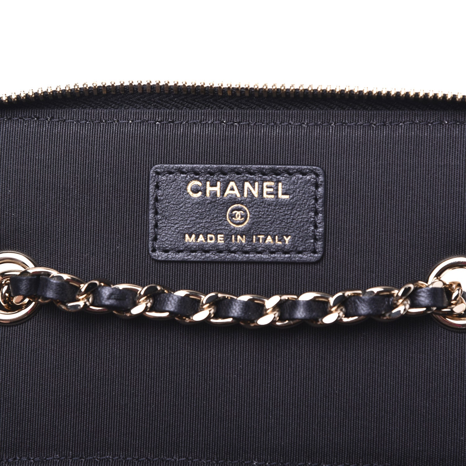Chanel Raffia Jute Striped Small Vanity Case With Chain Black Beige 14 of 25