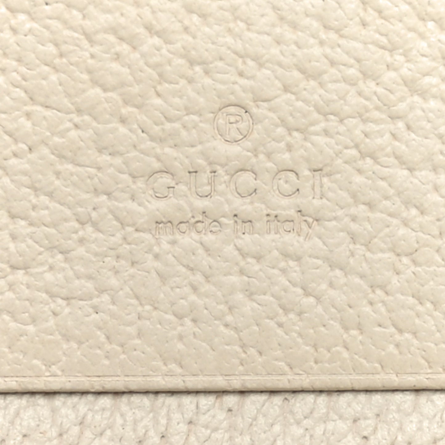 Textured Calfskin Web Ophidia Card Case Mystic White