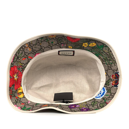 Gucci GG Supreme Monogram Flora Bucket Hat 56 White 3 of 5