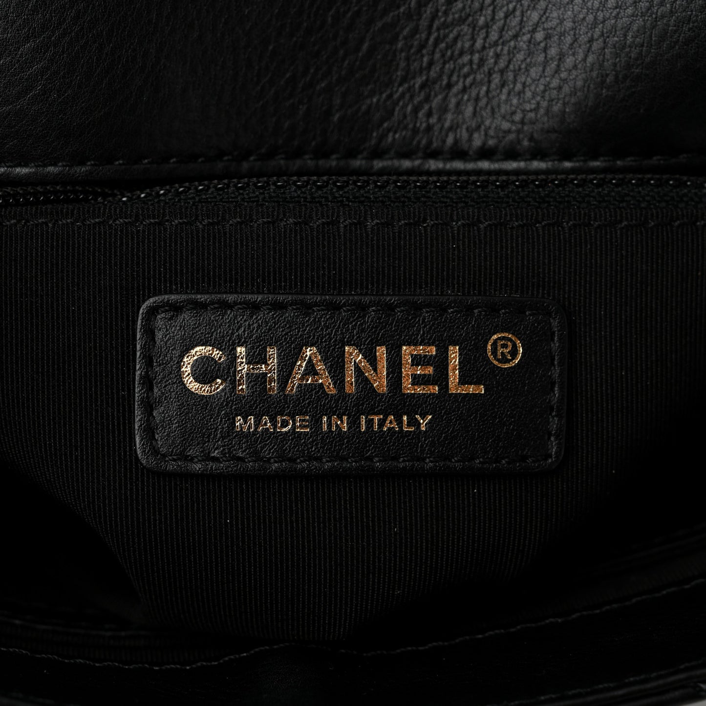 Calfskin Stitched Small Flap Bag Black