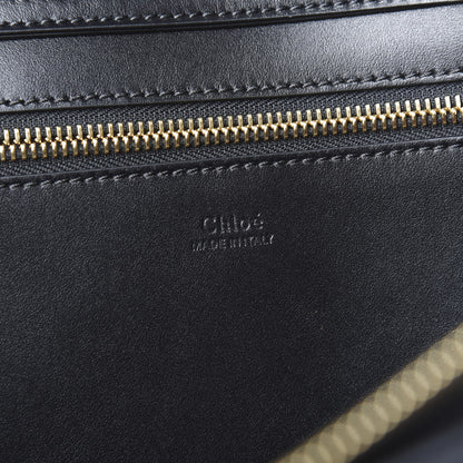 Chloe Shiny Calfskin Suede Medium C Zipped Tote Black 5 of 8