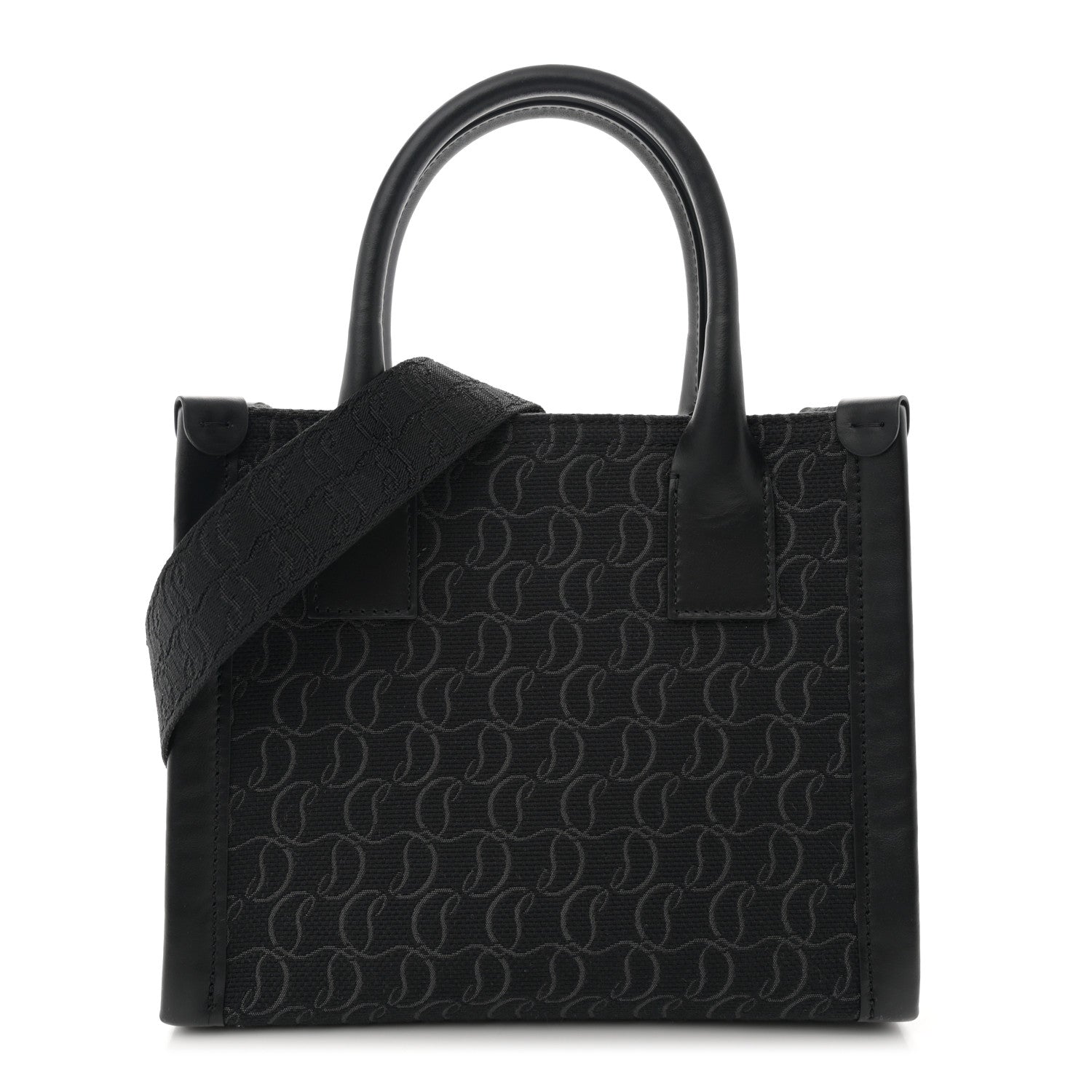 Christian Louboutin Jacquard Toile Monogram By My Side Tote Black 1 of 9