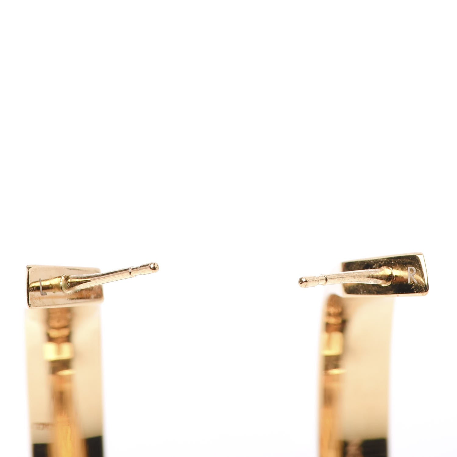 Louis Vuitton Nanogram Hoop Earrings Gold 9 of 10