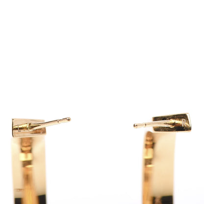 Louis Vuitton Nanogram Hoop Earrings Gold 9 of 10