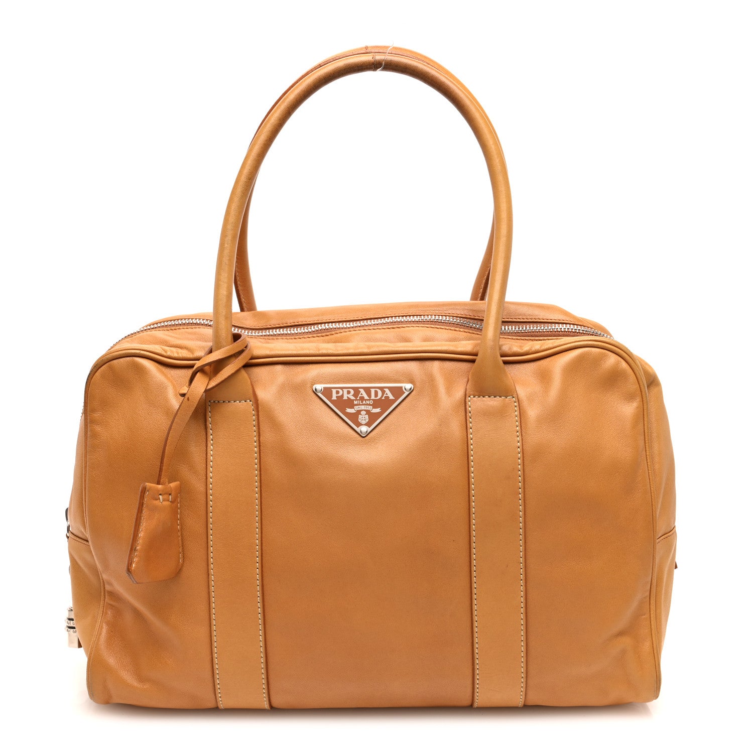 Prada Nappa Hydra Shoulder Bag Cognac 1 of 12