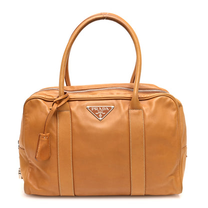 Prada Nappa Hydra Shoulder Bag Cognac 1 of 12