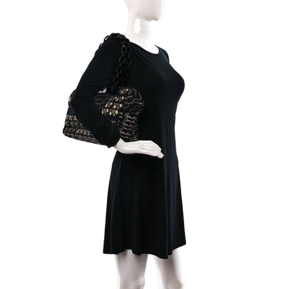 Chanel Canvas Camellia Flower Tote Black 2 of 9