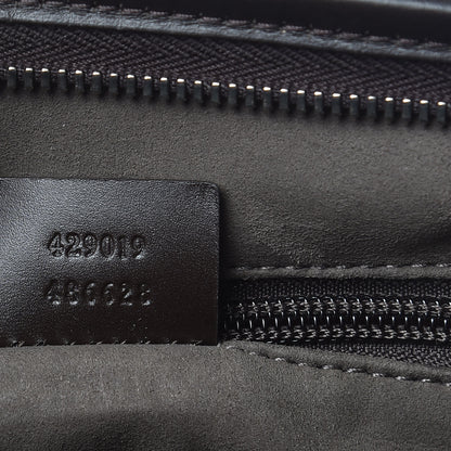 Gucci GG Supreme Monogram Small Zippered Tote Dark Brown 7 of 9