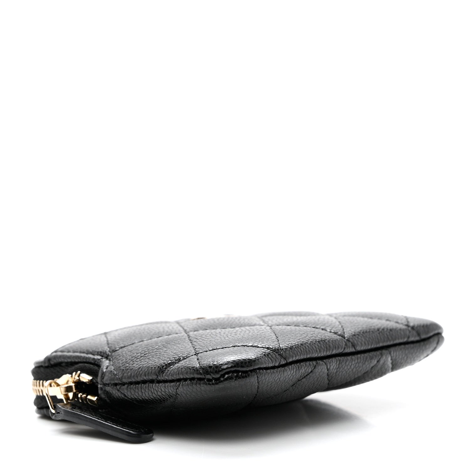 Chanel Caviar Quilted Zip Card Holder Wallet Black 4 of 7