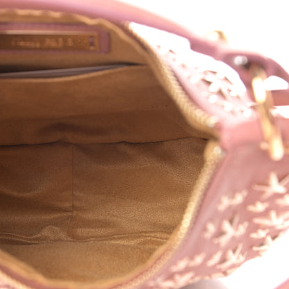 Jimmy Choo Calfskin Star Studded Shoulder Bag Pink 5 of 9