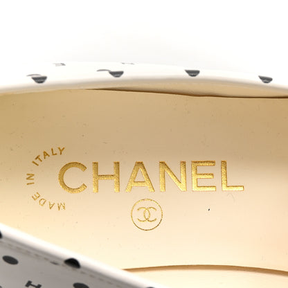 Chanel Printed Calfskin CC Dots Moccasin Loafers 38 Ivory Black 8 of 10