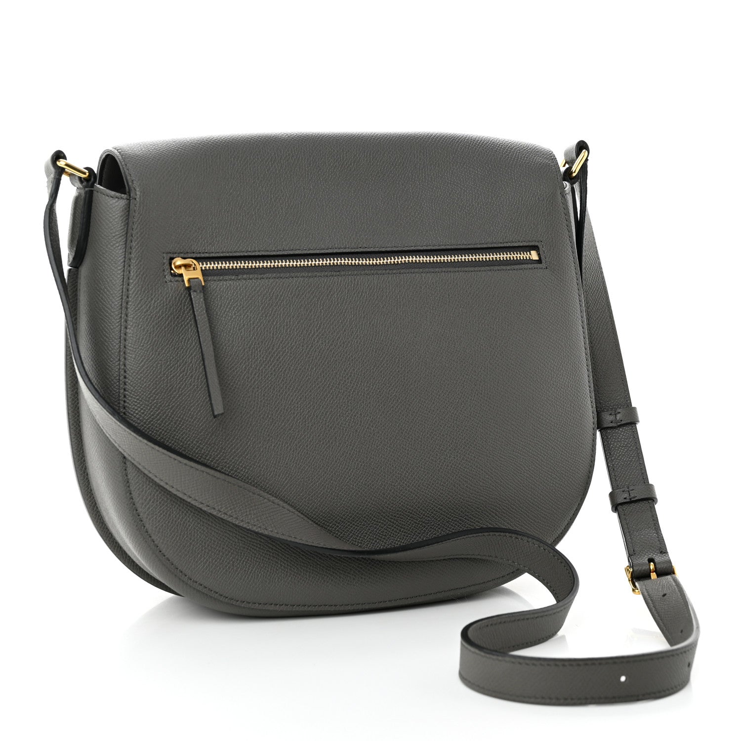 Celine Grained Calfskin Medium Trotteur Light Anthracite 3 of 9