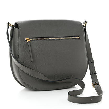 Celine Grained Calfskin Medium Trotteur Light Anthracite 3 of 9