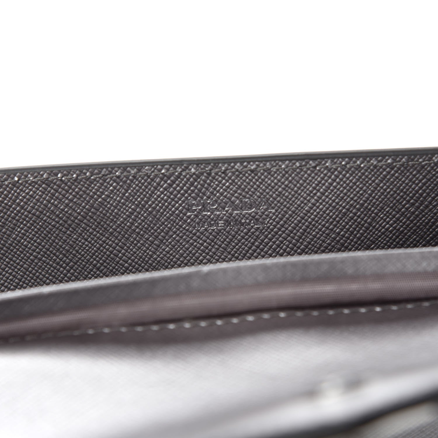 Prada Metallic Saffiano Triangle Mini Crossbody Bag Cromo 8 of 11