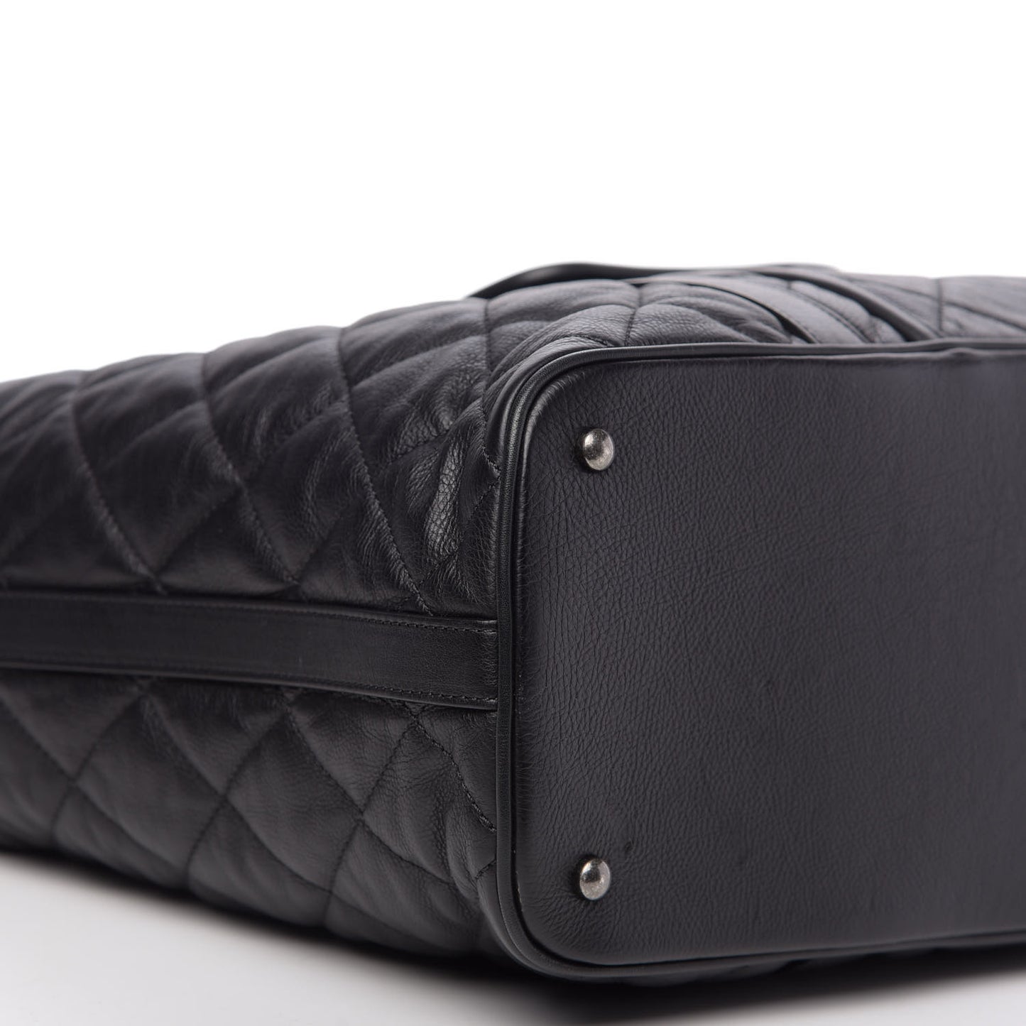 Calfskin Quilted Casual Riviera Tote Black