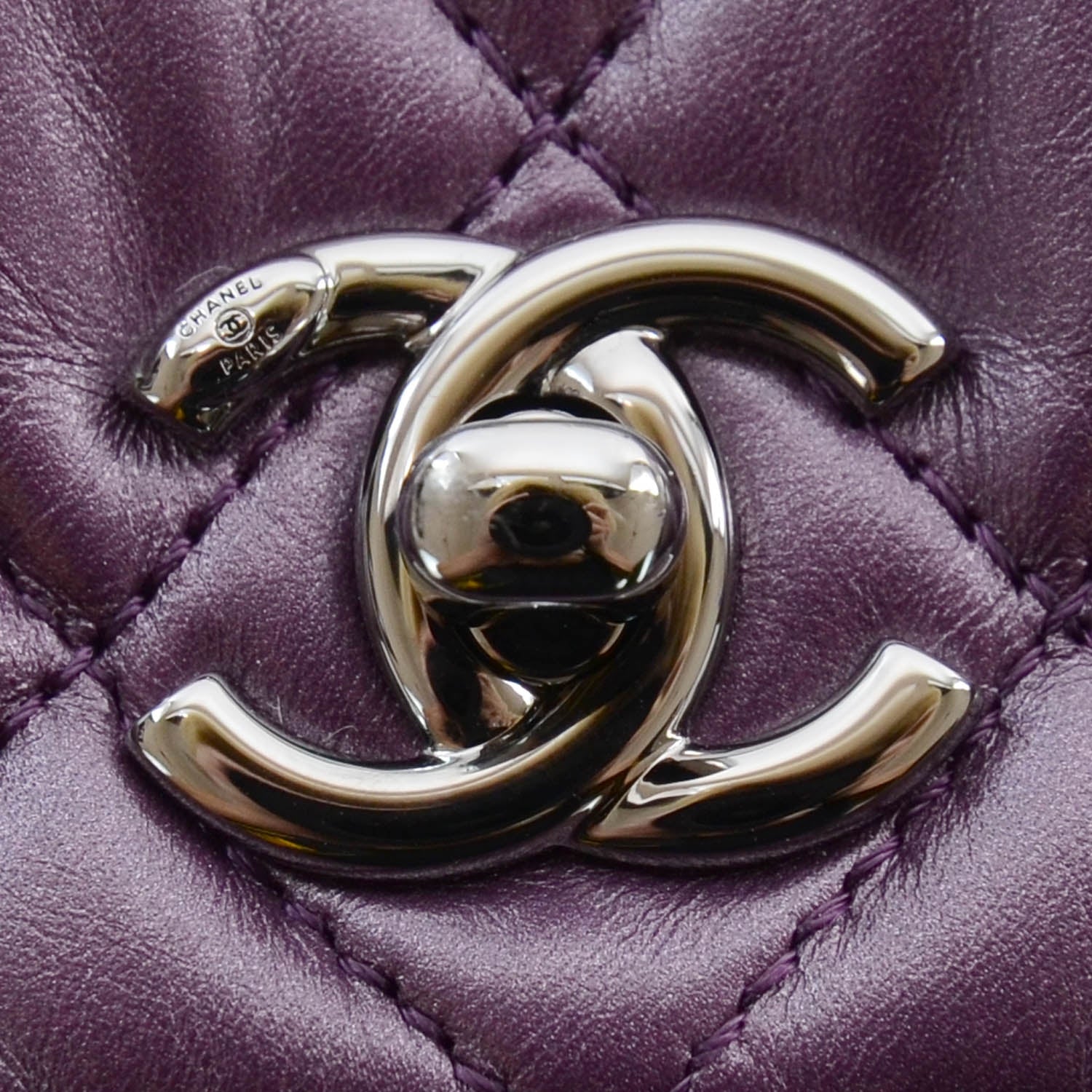 Chanel Calfskin Mineral Nights Mini Flap Dark Purple 5 of 10