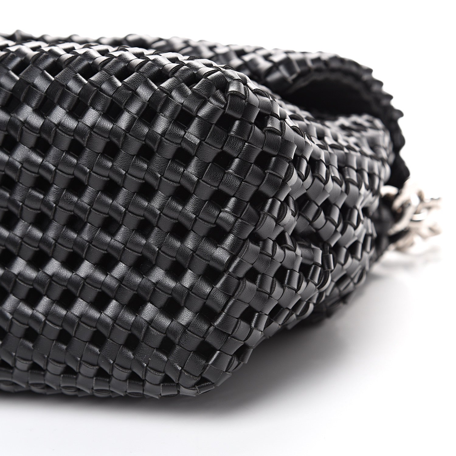 Stella McCartney Eco Alter Nappa Weaved Becks Shoulder Bag Black 9 of 9