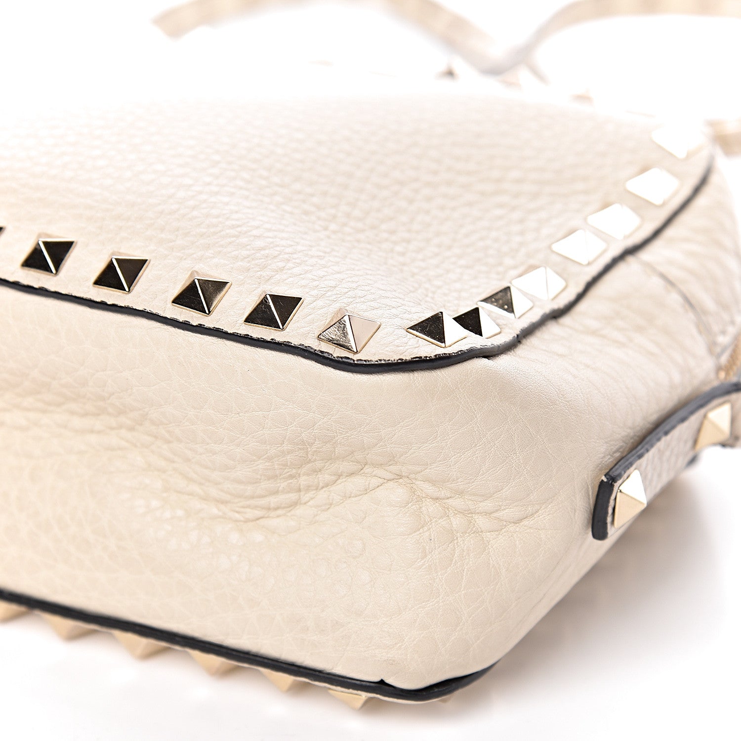 Valentino Garavani Grained Calfskin Rockstud Camera Crossbody Bag Ivory 13 of 13