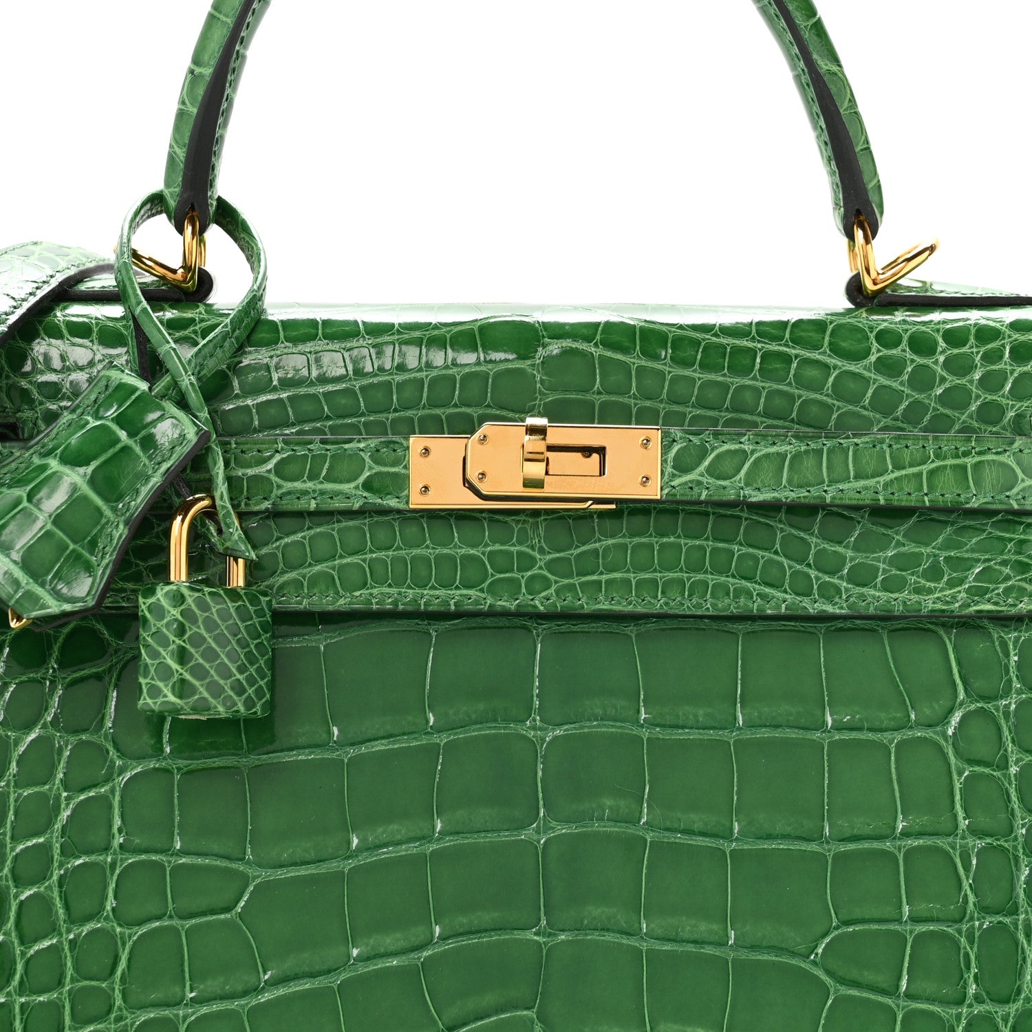 Hermes Shiny Alligator Kelly Sellier 25 Cactus 1823012 – FASHIONPHILE