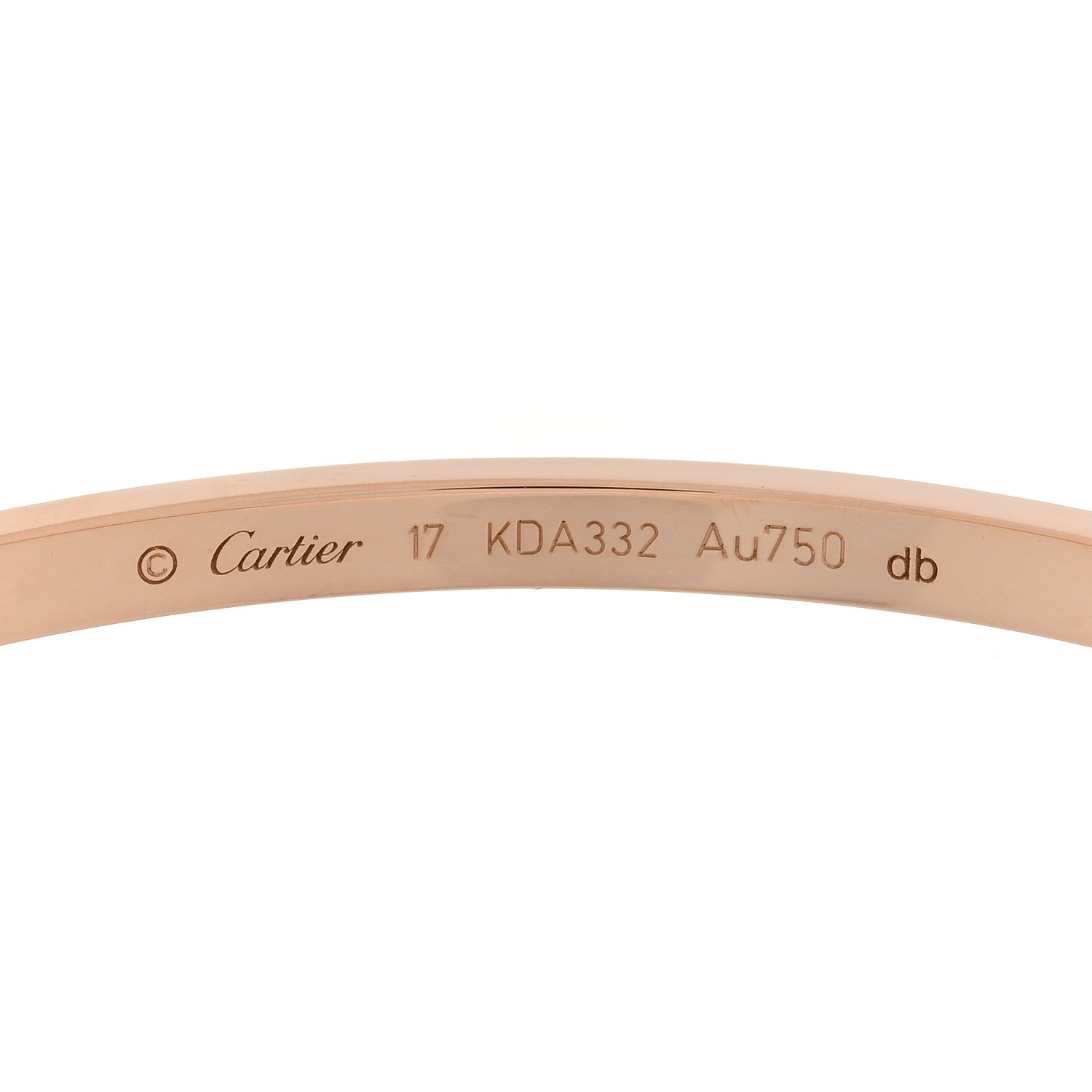 Cartier 18K Pink Gold 10 Diamond Small LOVE Bracelet 17 3 of 5