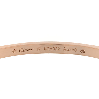 Cartier 18K Pink Gold 10 Diamond Small LOVE Bracelet 17 3 of 5