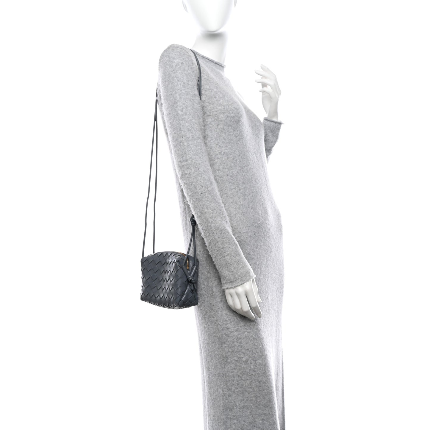 Nappa Intrecciato Mini Loop Camera Bag Thunder