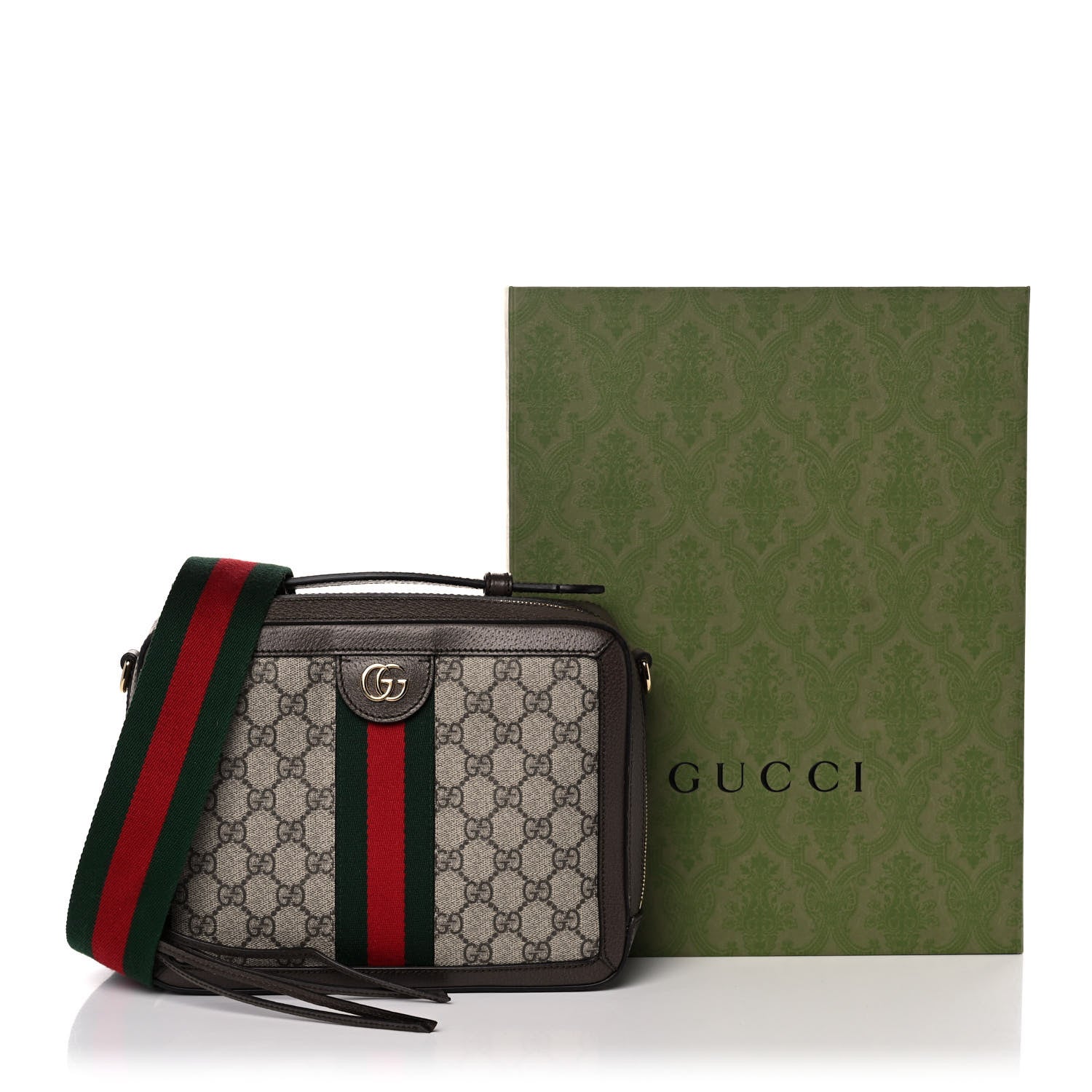 Gucci GG Supreme Web Small Ophidia Top Handle Shoulder Bag Brown 13 of 13