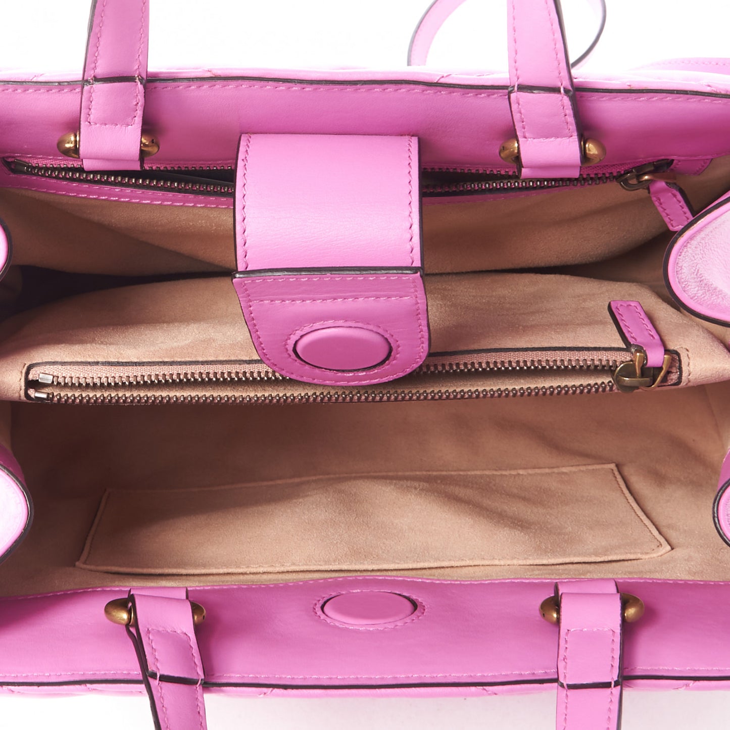 Calfskin Matelasse Small GG Marmont Tote Candy Mousse